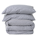 Bedding Set „Blue stripes“. Blue bedding sets, 140x200 cm, 160x200 cm, 200x200 cm. Bedding with subtle striped pattern for a calm interior