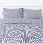 Bedding Set „Blue stripes“. Blue bedding sets, 140x200 cm, 160x200 cm, 200x200 cm