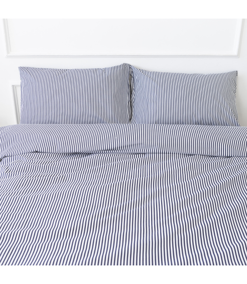 Bedding Set „Blue stripes“. Cotton bedding sets