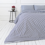 Bedding Set „Blue stripes“. Blue bedding sets, 140x200 cm, 160x200 cm, 200x200 cm. Blue-gray striped bedding set