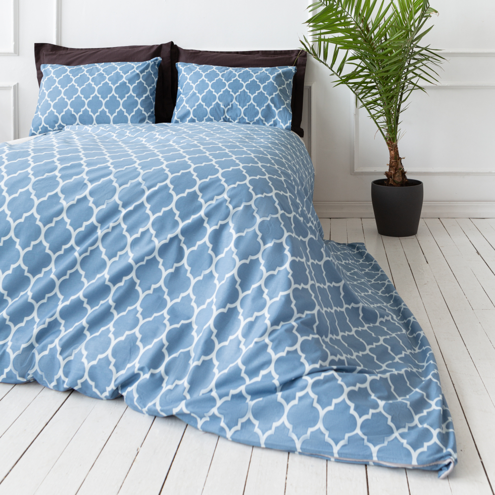 Bedding Set „Morocco blue“. Blue bedding sets, 200x220 cm