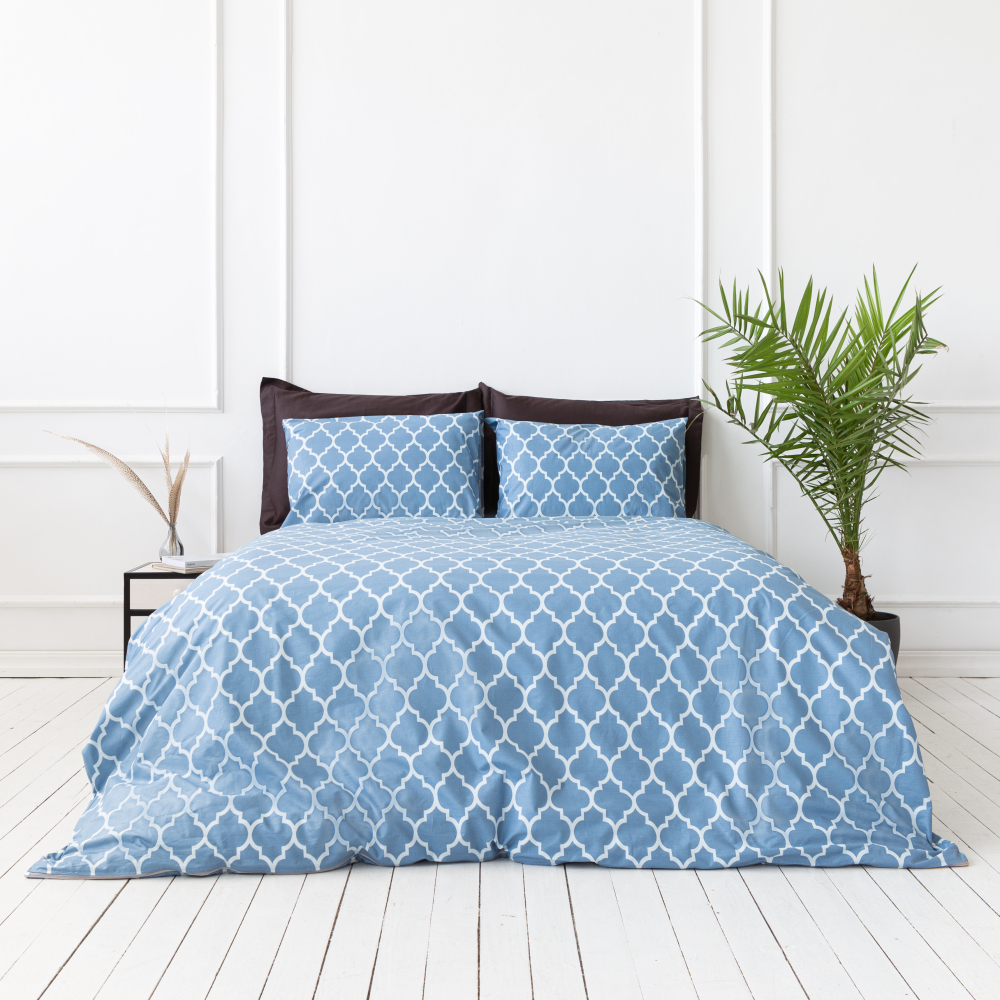 Bedding Set „Morocco blue“. Blue bedding sets, 200x220 cm