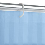 Shower curtain “Blue lines”, 180x180 cm . Waterproof bath curtain with hanging rings