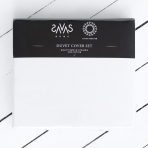 Premium Sateen Bedding Set „Classic White“. White bedding sets, 140x200 cm, 200x200 cm, 200x220 cm. Luxurious collection of white satin bedding.