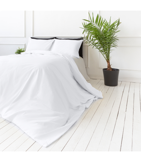 Premium Sateen Bedding Set „Classic White“. Satin bedding sets