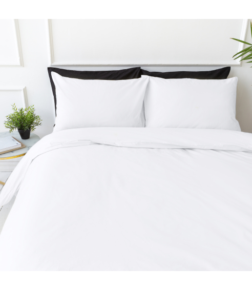 Premium Sateen Bedding Set „Classic White“. Satin bedding sets