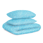 Children’s Bedding Set „Blue Stars“. Kids bedding, 140x200 cm, 160x200 cm