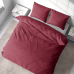 Bedding Set „Cardinal“. Cotton bedding sets, 140x200 cm. Classic red bedding set
