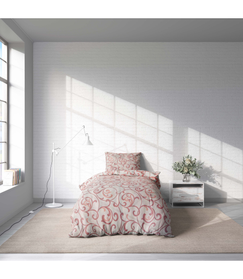 Premium Sateen Bedding Set „Curls“. Satin bedding sets