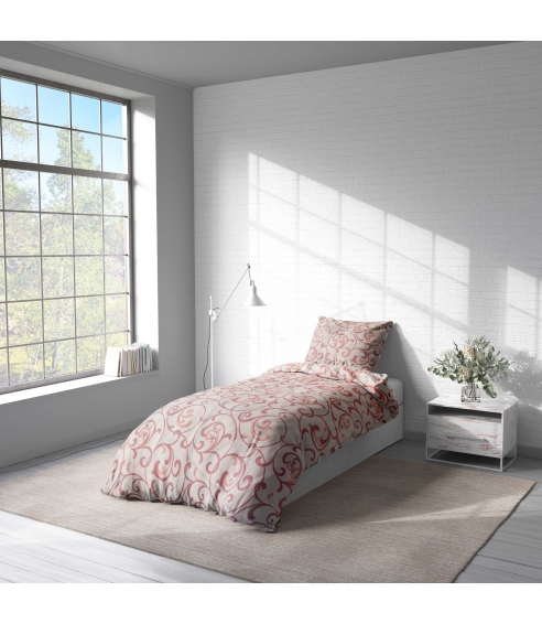 Premium Sateen Bedding Set „Curls“. Satin bedding sets