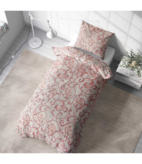 Premium Sateen Bedding Set „Curls“. Satin bedding sets