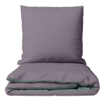 Bedding Set „Decorous“. Bedding sets 200x200, 140x200 cm, 150x200 cm, 160x200 cm, 180x200 cm, 200x200 cm, 200x220 cm. Two-tone bedding set in grey-lilac with green lining.