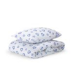 Children’s Bedding Set „Blue love“. Blue bedding sets, 110x140 cm