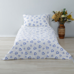 Children’s Bedding Set „Blue love“. Blue bedding sets, 110x140 cm