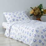 Children’s Bedding Set „Blue love“. Blue bedding sets, 110x140 cm
