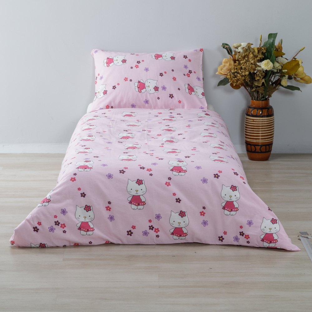 Children’s Bedding Set „Kitty“. Kids bedding, 110x140 cm, 140x200 cm