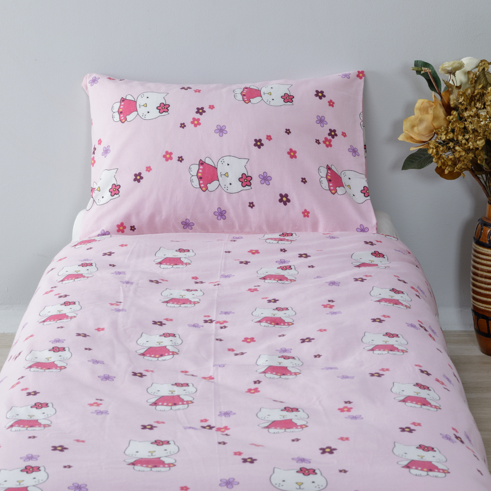 Children’s Bedding Set „Kitty“. Kids bedding, 110x140 cm, 140x200 cm