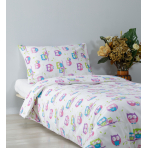 Children’s Bedding Set  „Owl“. Baby bedding, 90x120 cm, 110x140 cm, 140x200 cm