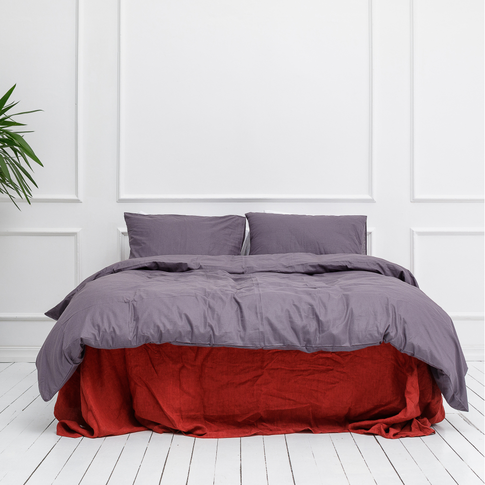 Bedding Set „Classic dark purple“. Cotton bedding sets, 200x220 cm