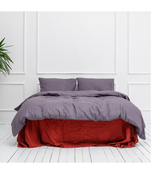 Bedding Set „Classic dark purple“. Cotton bedding sets