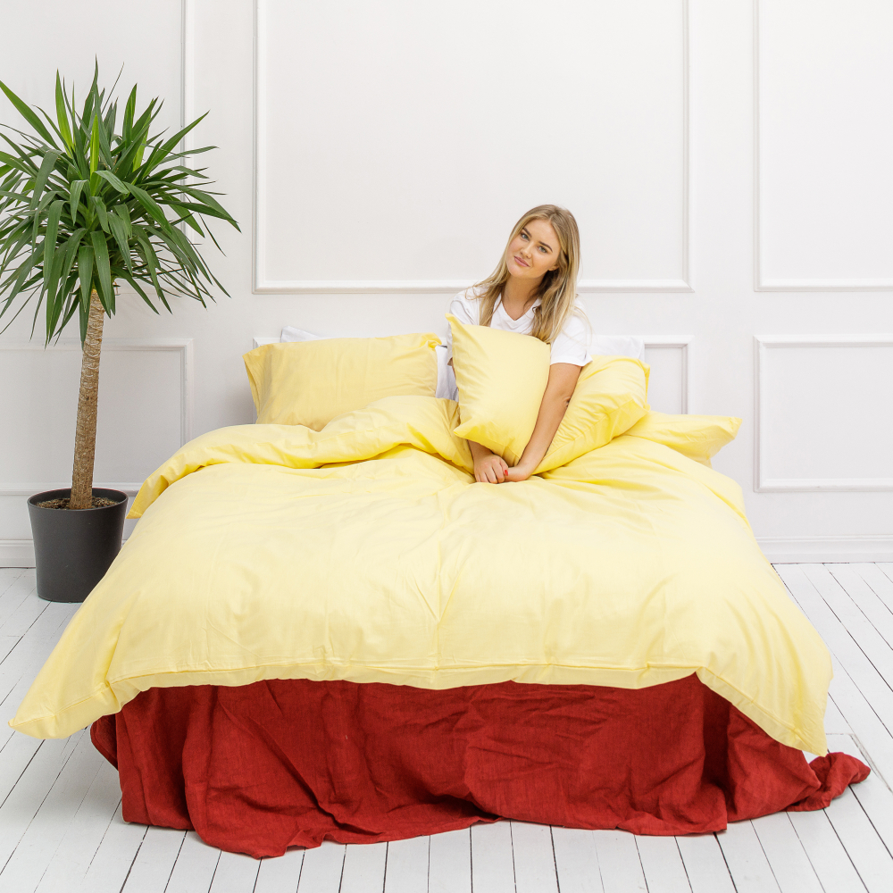 Bedding Set „Classic citron“. Bedding sets 200x200, 140x200 cm
