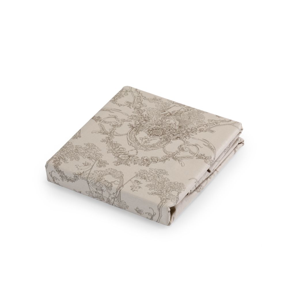 Bedding Set „Toile de Jouy grey“. Patterned bedding sets, 140x200 cm, 160x200 cm