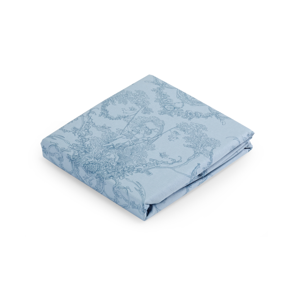 Bedding Set „Toile de Jouy blue“. Blue bedding sets, 140x200 cm, 200x200 cm