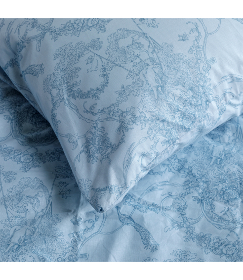 Bedding Set „Toile de Jouy blue“. Cotton bedding sets