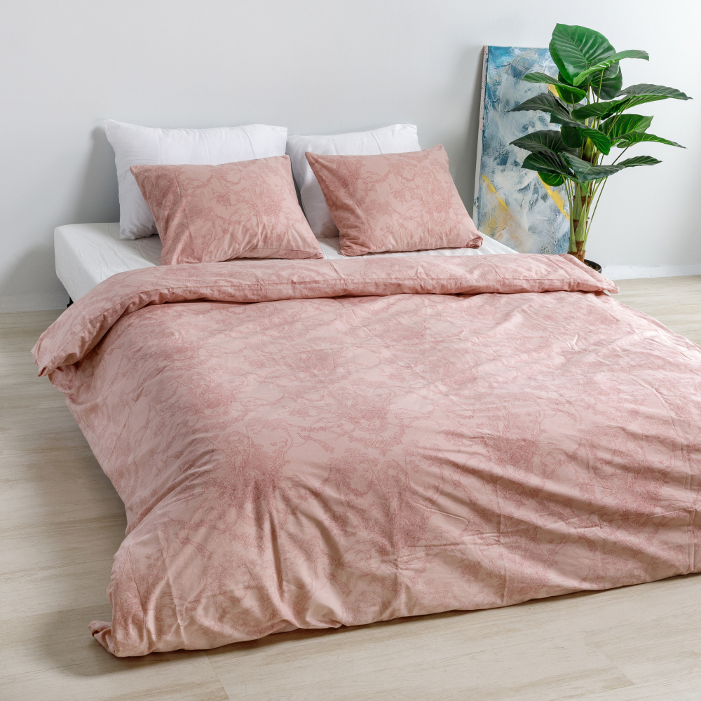 Bedding Set „Toile de Jouy caffe“. Cotton bedding sets, 140x200 cm, 200x220 cm