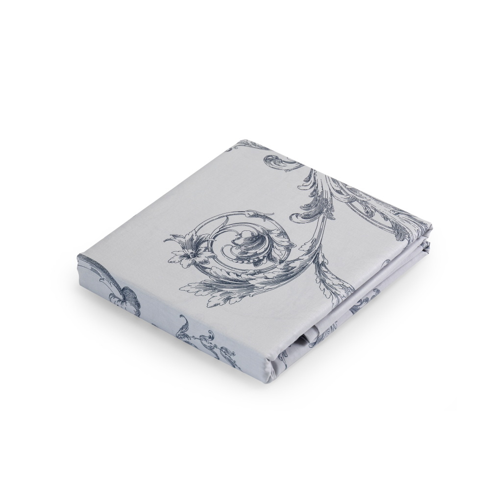 Premium Sateen Bedding Set „Michelle grey“. Bedding sets with plants, 200x200 cm