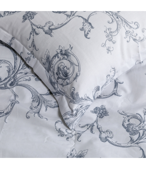 Premium Sateen Bedding Set „Michelle grey“. Satin bedding sets