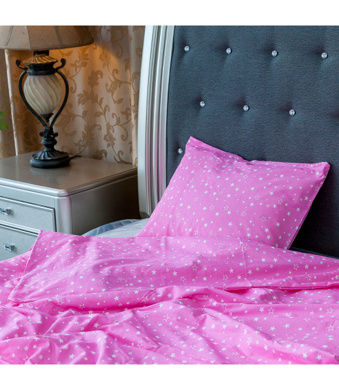 Bedding Set „Pink Galaxy“. Cotton bedding sets
