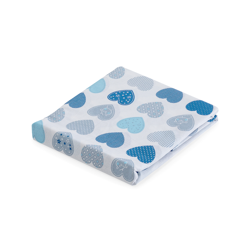 Bedding Set „Hearts“. Blue bedding sets, 140x200 cm