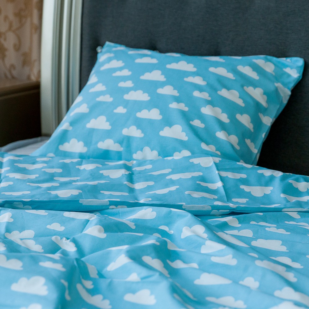 Pillow cases „Blue clouds“. Pillowcases 50x70
