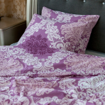 Bedding Set „Mona purple“. Cotton bedding sets, 140x200 cm