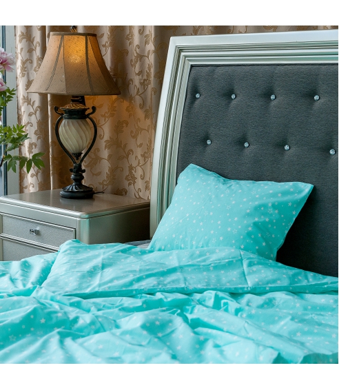Bedding Set „Green Stars“. Cotton bedding sets
