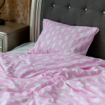 Baby bedding “Pink Clouds”. Patterned bedding sets, 100x140 cm