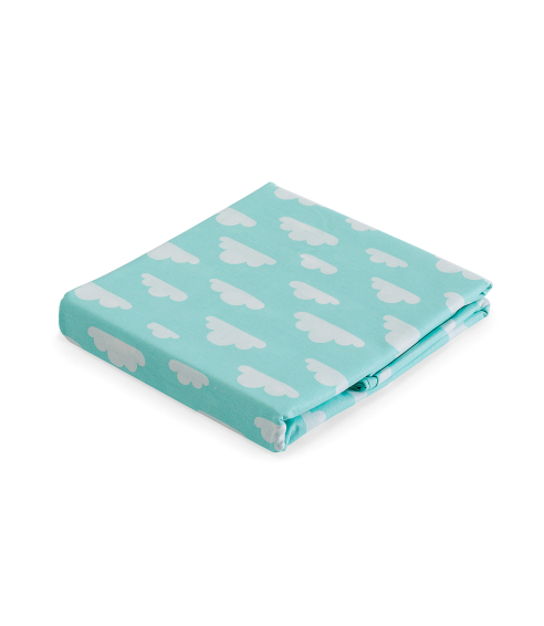 Children’s Bedding Set „Green Clouds“. Cotton bedding sets