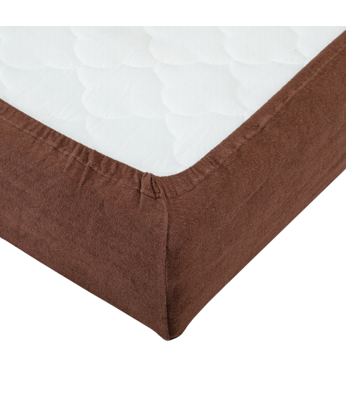 Terry fitted sheet „Brown“. Brown bedding sets