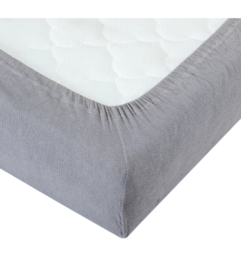 Terry fitted sheet „Grey“. Fitted sheets 180x200