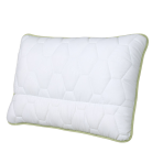 Ergonomic pillow „Aloe vera“. Ergonomic pillow “aloe vera”, white with light green edging.