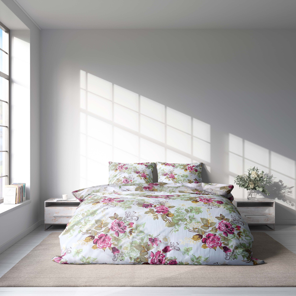 Bedding Set „Finesse“. Bedding sets with plants, 140x200 cm, 160x200 cm, 180x200 cm, 200x200 cm, 200x220 cm