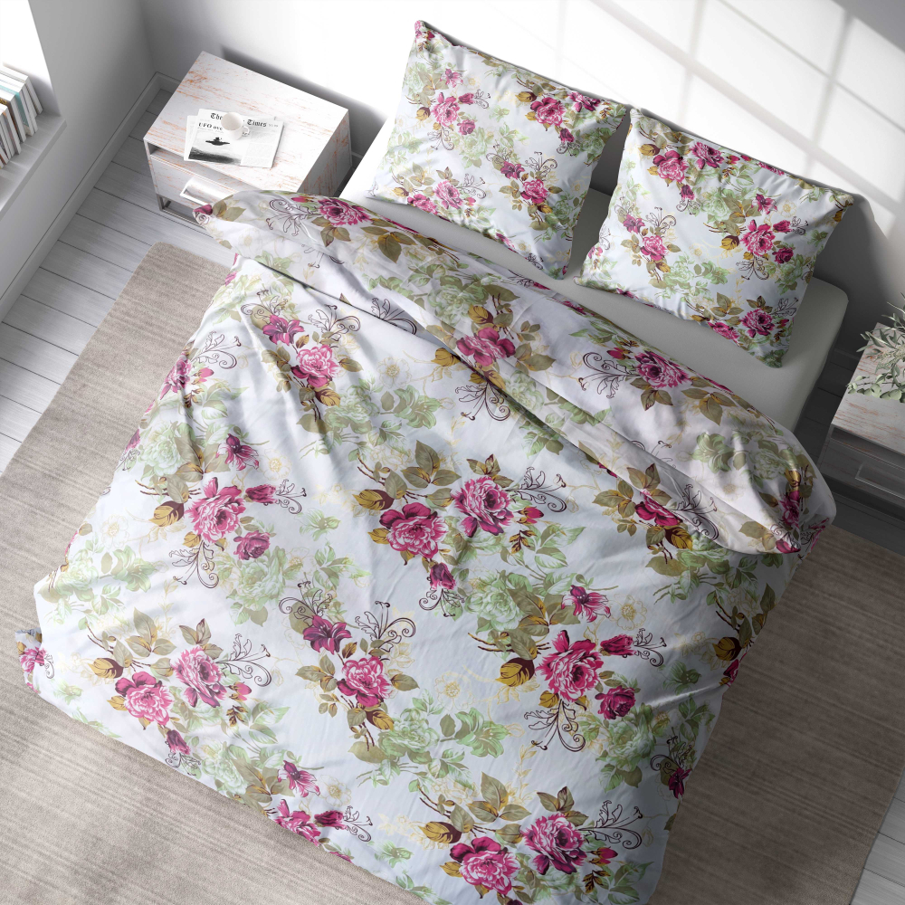 Bedding Set „Finesse“. Bedding sets with plants, 140x200 cm, 160x200 cm, 180x200 cm, 200x200 cm, 200x220 cm