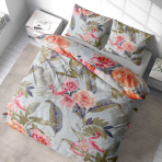 Bedding Set „Flamingo“. Patterned bedding sets, 140x200 cm