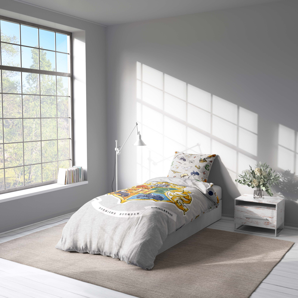 Bedding Set „Wizarding school“. Patterned bedding sets, 135x200 cm