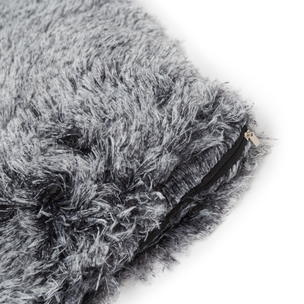 Decorative pillowcase “Grey Fluffy” 1 pc.