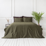 Premium Sateen Bedding Set „Moss green“. Bedding sets 150x200, 140x200 cm, 150x200 cm, 160x200 cm, 180x200 cm, 200x200 cm, 200x220 cm, 220x240 cm