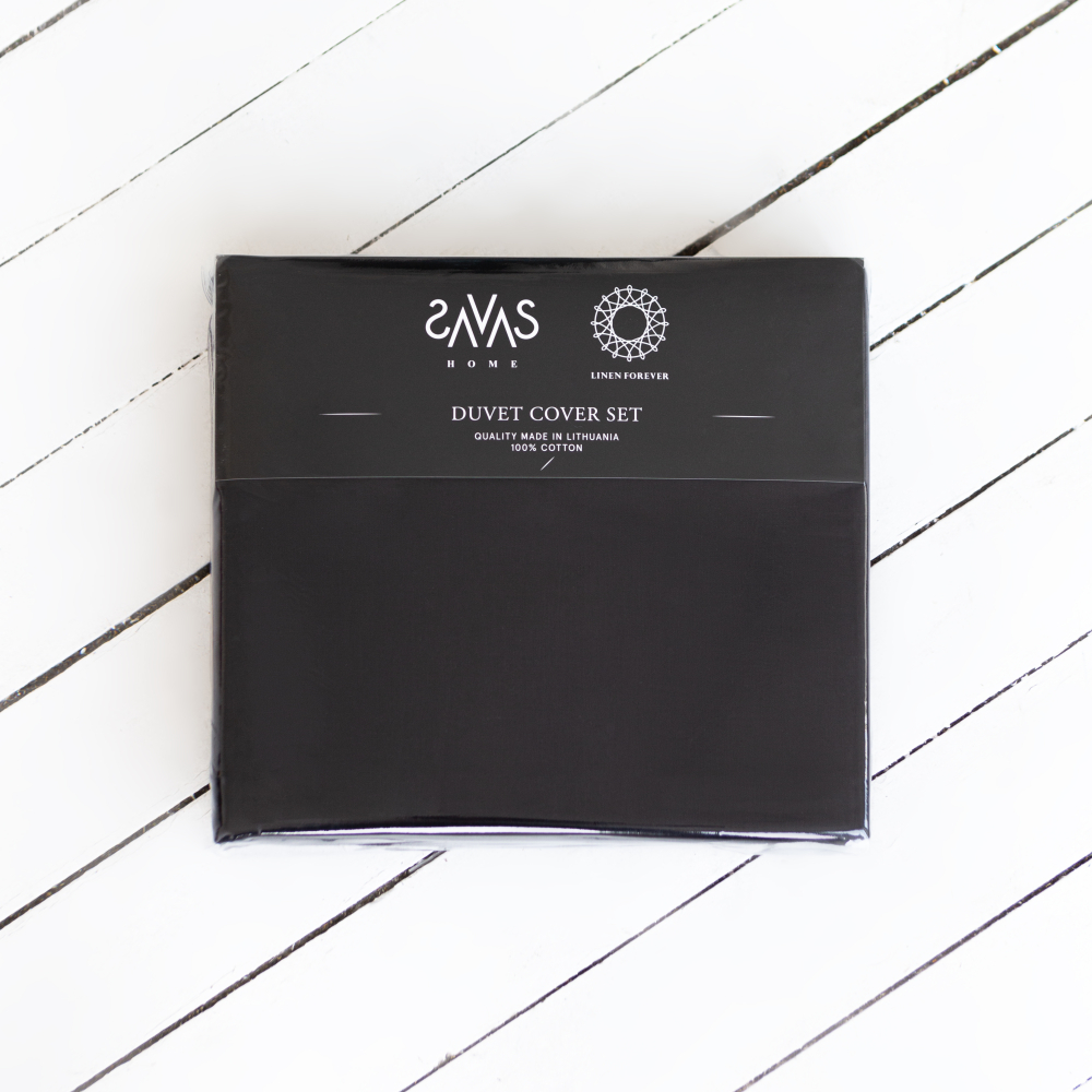 Bedding Set „Anthracite“. Bedding sets 155x200, 140x200 cm, 150x200 cm, 160x200 cm, 180x200 cm, 200x200 cm, 200x220 cm, 220x240 cm. Three-piece bedding set for a calm and cozy sleep.
