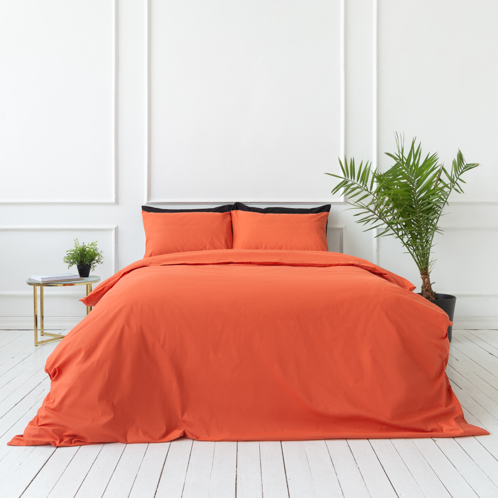 Bedding Set „Orange rust“. Bedding sets 160x200, 140x200 cm, 160x200 cm, 200x200 cm