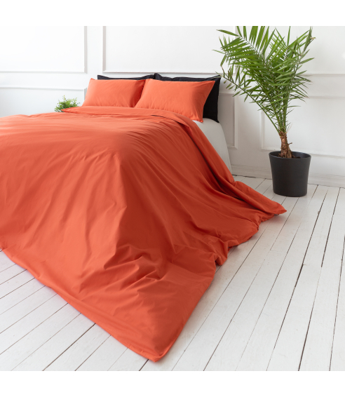 Bedding Set „Orange rust“. Cotton bedding sets